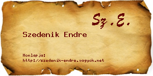 Szedenik Endre névjegykártya