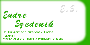 endre szedenik business card